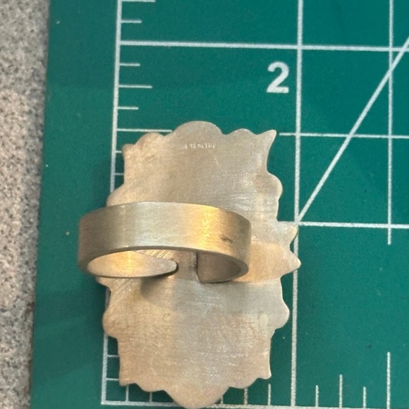 Turquoise southwestern sterling silver adjustable ring - Picture 7 of 9